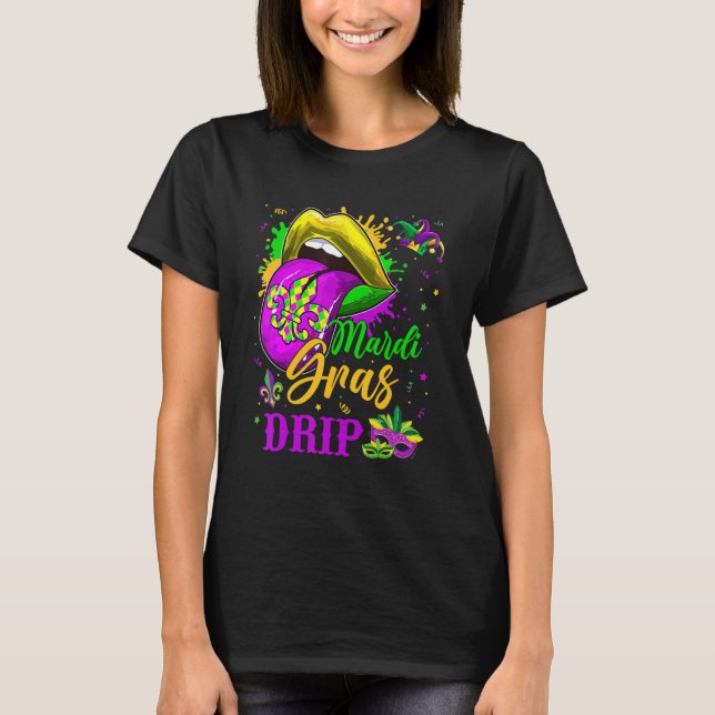 Mardi Gras Tropfen New Orleans Louisiana Parco Tas T-Shirt (Vorderseite)
