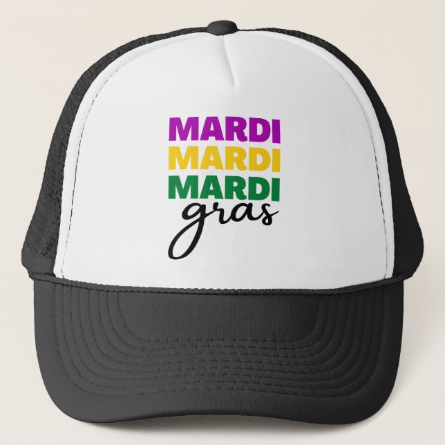 Mardi Gras Truckerkappe (Vorderseite)