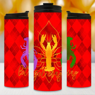 Mardi Gras Tumbler, Mardi Gras Lasst uns verrückt Thermosbecher
