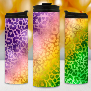 Mardi Gras Tumbler, Purple Yellow Green Tiger Thermosbecher