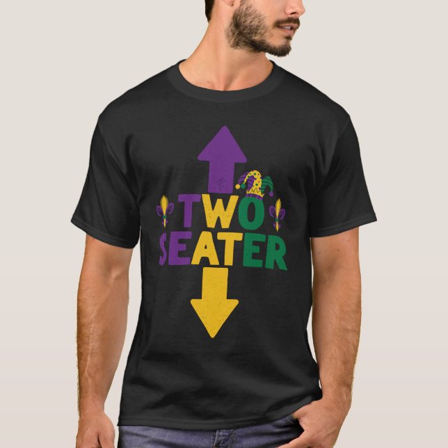 Mardi Gras Two Seater  Adult Humor Mardi Gras Men T-Shirt (Vorderseite)