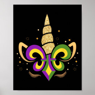 Mardi Gras Unicorn Party Kostüm Bekleidung Männer Poster