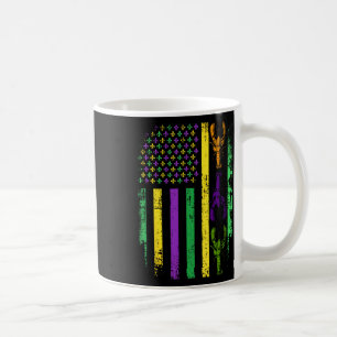 Mardi Gras US-amerikanische Flagge mit Crawfish Ne Kaffeetasse
