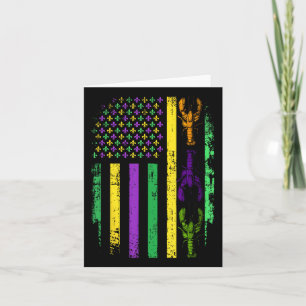 Mardi Gras US-amerikanische Flagge mit Languste Ne Karte