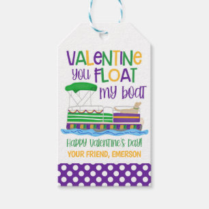 Mardi Gras Valentine Favor Tag Geschenkanhänger