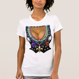 Mardi Gras Vest mit Beads T - Shirt