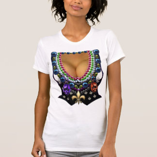 Mardi Gras Vest mit Beads T - Shirt