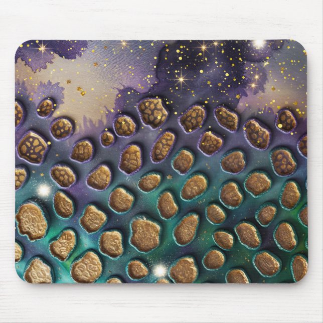 Mardi Gras Vibes Leopard Print Mouse Pad Mousepad (Vorne)
