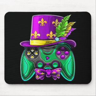 Mardi Gras Video Game Controller Jester Hat Costum Mousepad