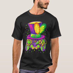 Mardi Gras Video Game Controller Jester Hat Costum T-Shirt