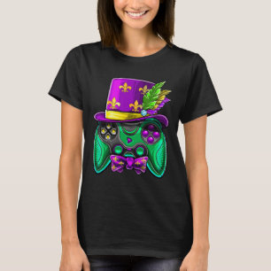 Mardi Gras Videospiel-Controller-Narrenhut-Kostüm T-Shirt