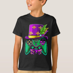 Mardi Gras Videospiel-Controller-Narrenhut-Kostüm T-Shirt