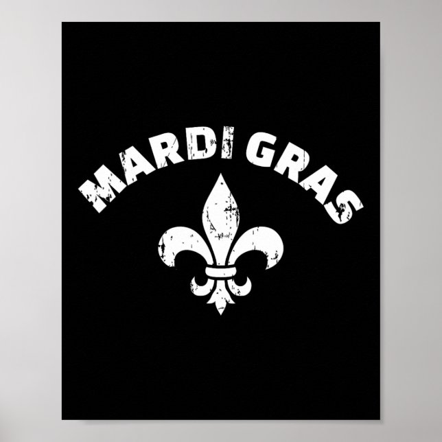 Mardi Gras Vintag Lilie Poster (Vorne)