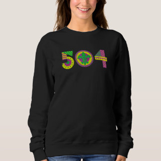 Mardi Gras Vintage 504 Retro-Festival Sweatshirt