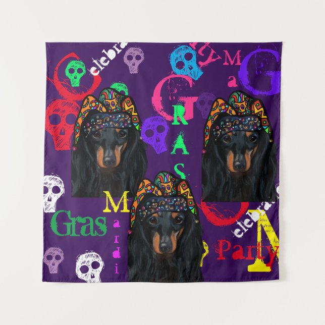 Mardi Gras Wandteppich (Vorderseite)