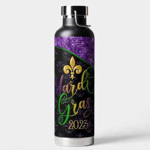Mardi Gras Wasserflasche, Mardi Gras 2023 Trinkflasche