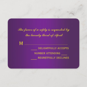 Mardi Gras Wedding RSVP Cards Karte