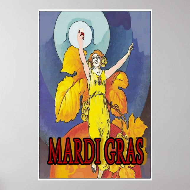 Mardi Gras Weinmagd Poster (Vorne)