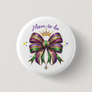 Mardi Gras werdende Mutter Button