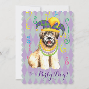 Mardi Gras Wheaten Einladung