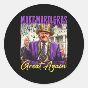 Mardi Gras wieder großartig machen Runder Aufkleber