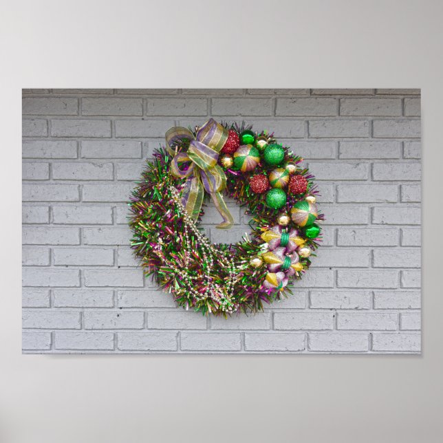 Mardi Gras Wreath Poster (Vorne)