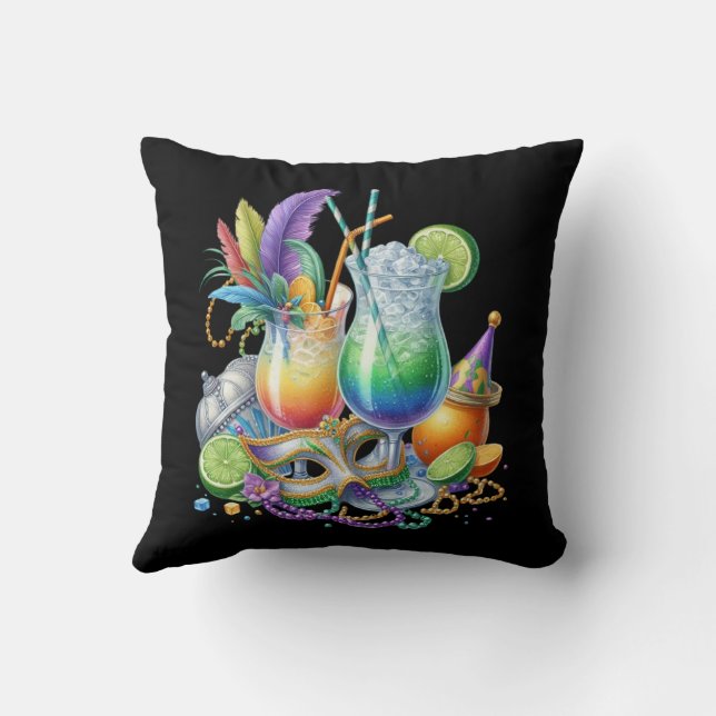 Mardi Gras Wurfkissen Kissen (Rückseite)