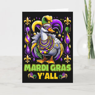 Mardi Gras Y'all Enten Fleur-de-lis Umzug Karneval Karte