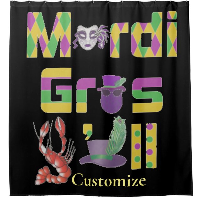 Mardi Gras Y'all Thunder_Cove Duschvorhang (Vorderseite)