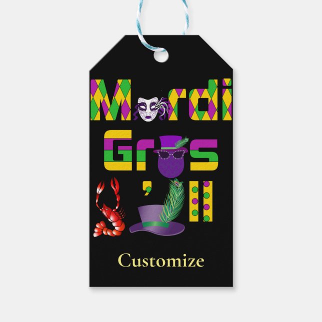 Mardi Gras Y'all Thunder_Cove Geschenkanhänger (Vorderseite)