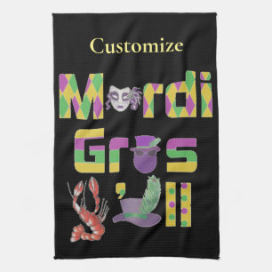 Mardi Gras Y'all Thunder_Cove Geschirrtuch