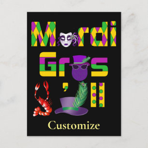Mardi Gras Y'all Thunder_Cove Postkarte