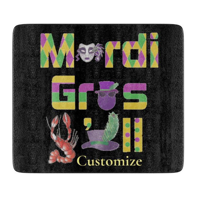 Mardi Gras Y'all Thunder_Cove Schneidebrett (Vorderseite)