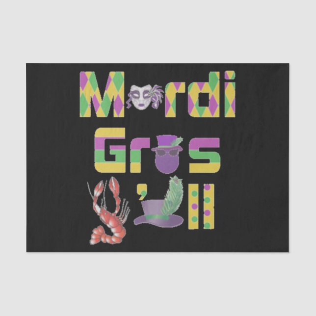Mardi Gras Y'all Thunder_Cove Seidenpapier (Vorderseite)