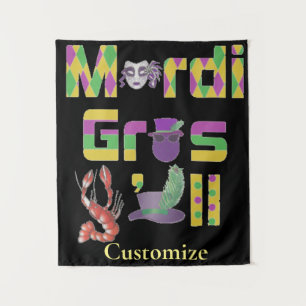 Mardi Gras Y'all Thunder_Cove Wandteppich
