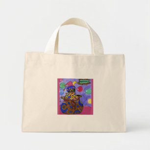 Mardi Gras Yorkie Poo Mini Stoffbeutel