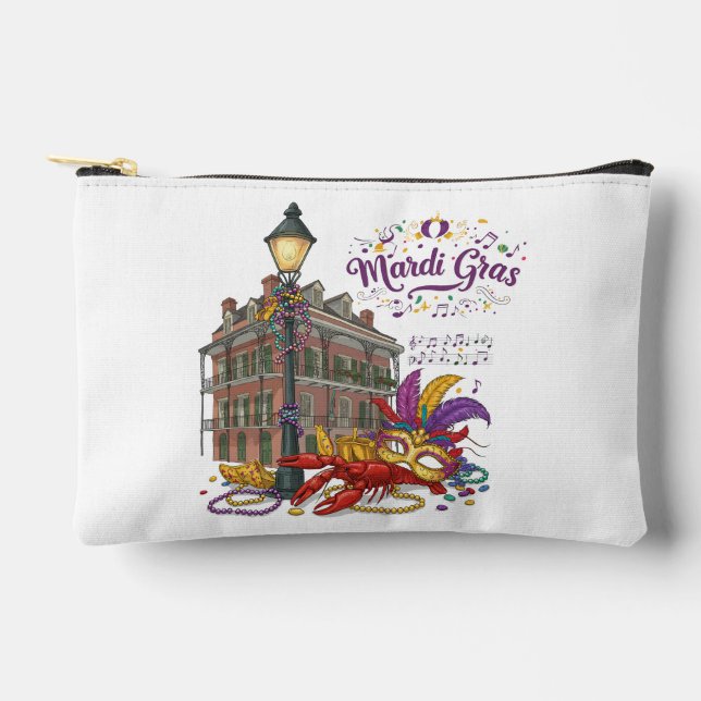 Mardi Gras Zubehörtasche (Vorderseite)