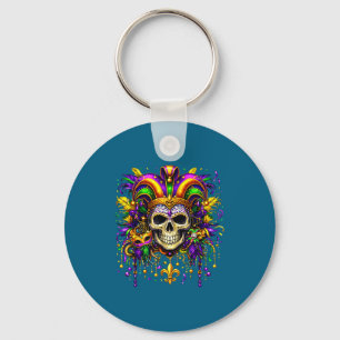 Mardi Gras Zucker-Schädel-Karneval Schlüsselanhänger