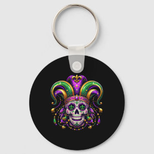 Mardi Gras Zucker-Schädel-Outfit Kostüm Männer Fra Schlüsselanhänger