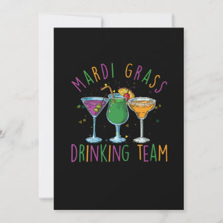 Mardi Grass Drinking Team Street Party Geschenk Einladung