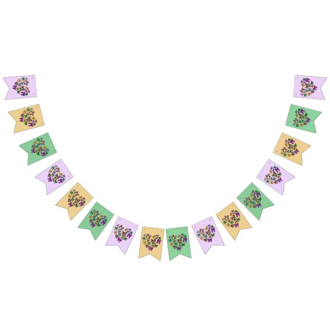 Mardi GrasYellow Green Lila-Banner Wimpelkette (Alle)