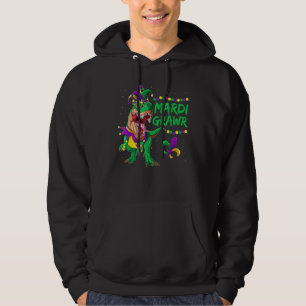 Mardi Grawr Dino Jester Outfit Mardi Gras T Rex Ki Hoodie