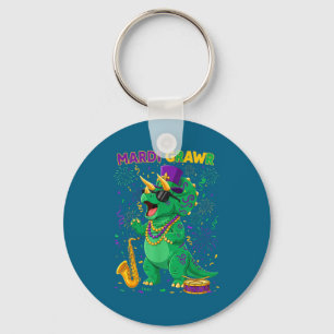 Mardi Grawr Rex Dino Gras Schlüsselanhänger