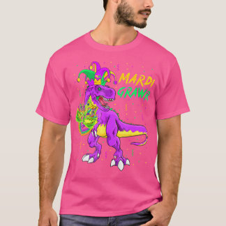 Mardi Grawr Trex Dino Dj Kostüm Kleinkind Kinder T-Shirt