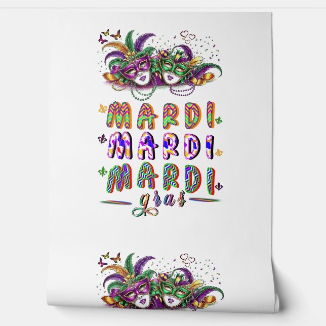 Mardi Mardi Mardi Gras Tapete (Abrollen)