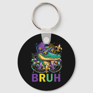 Mardigator Alligator Bruh Shirt Mardi Gras Costume Schlüsselanhänger
