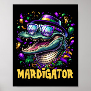 Mardigator Funny Mardi Gras Kostüme Männer Frauen Poster