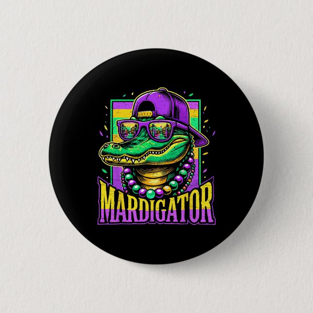Mardigator Karneval Alligator Kostüme Kinder Jungs Button (Vorderseite)