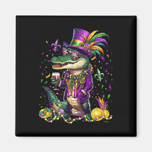 Mardigator Mardi Gras Alligator Kostüm Männer Frau Magnet
