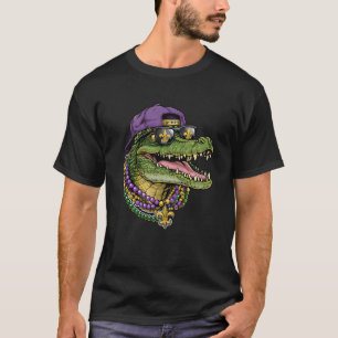 Mardigator Mardi Gras Alligator Kostüm Männer Frau T-Shirt